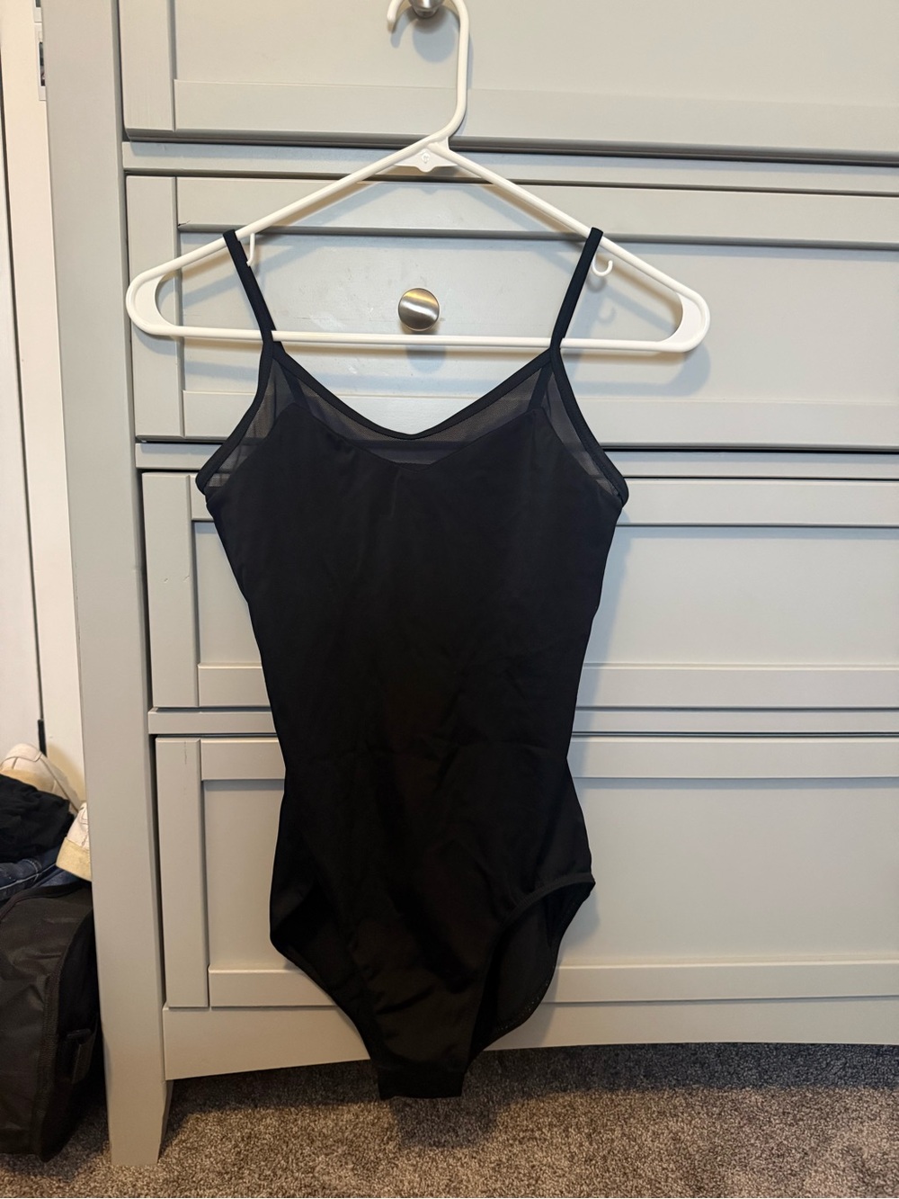 Black Mesh-Accent Cami Bodysuit - Women Intimates